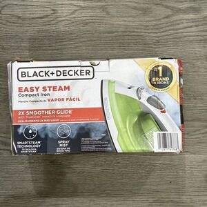 Steam Iron BLACK+DECKER Compact Easy Steam Iron Anti-Drip Clothes New Open Box